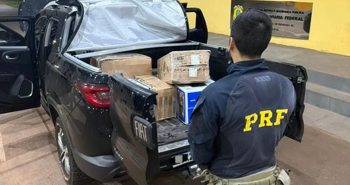 Imagem de compartilhamento para o artigo PRF apreende 304 quilos de maconha em caminhonete na BR-158 em Paranaíba da MS Todo dia